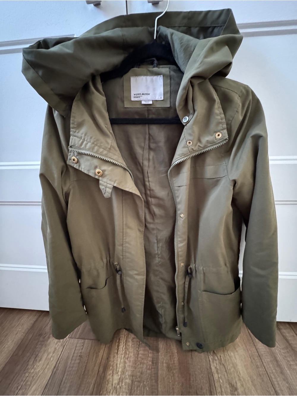 Vero Moda Olive Utility Hooded Jacket